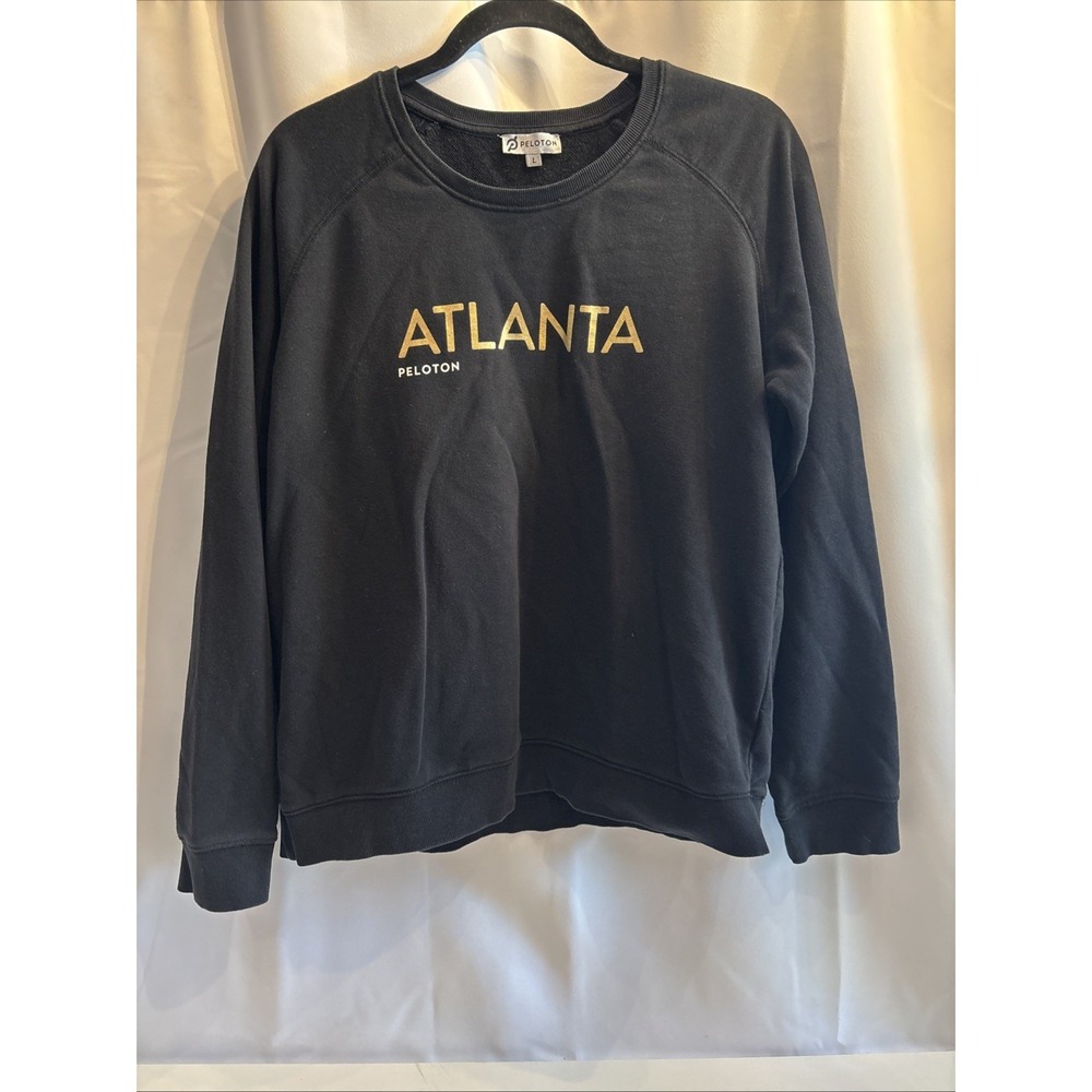 Atlanta Peloton Sweatshirt Women's‎ Large Long Sleeve Crewneck Black Athletic